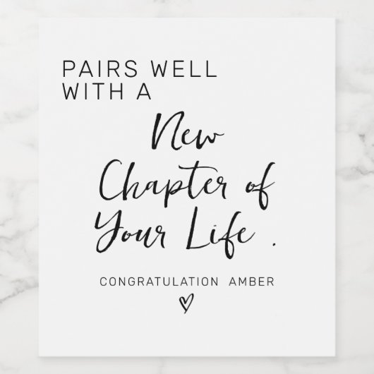 Nieuwe Start Verse Start Doelbereiking Opbeuring Wijn Etiket (Enkel label)