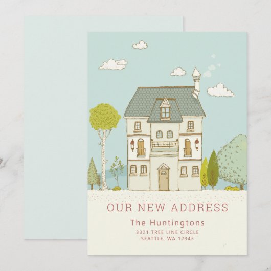 Nieuwe startaankondiging charteren aankondiging (Voorkant / Achterkant)