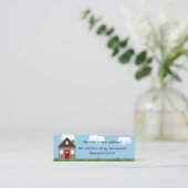 Nieuwe startaankondiging mini visitekaartje (Staand voorkant)