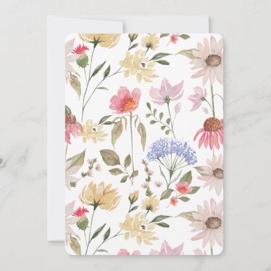 Nieuwe Startbloemen - Nieuwe Startblauwe Waterverf Aankondiging (Achterkant)