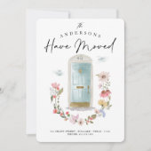 Nieuwe Startbloemen - Nieuwe Startblauwe Waterverf Aankondiging (Voorkant)