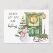 Nieuwe startdeur voor kerstmis thuis feestdagenkaart (Voorkant)