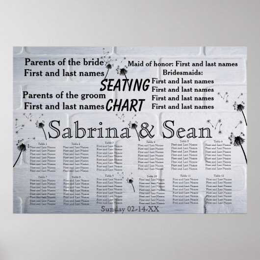 Nieuwe startende acht-dandelion-stoelkaart poster (Voorkant)