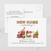 Nieuwe startende Feestdagen kerst verplaatsen Aankondigingskaart (Voorkant / Achterkant)