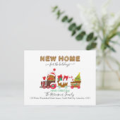 Nieuwe startende Feestdagen kerst verplaatsen Aankondigingskaart (Staand voorkant)