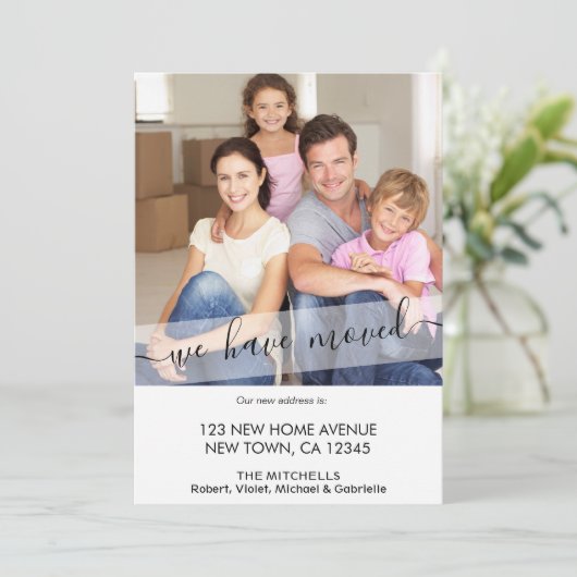 Nieuwe startfoto die we hebben verplaatst, Elegant Aankondiging (Staand voorkant)