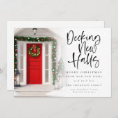 Nieuwe startfoto kerstmis feestdagenkaart (Voorkant / Achterkant)