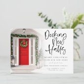 Nieuwe startfoto kerstmis feestdagenkaart (Staand voorkant)