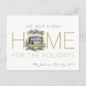 Nieuwe startfoto Kerstmis - Grote adreswijziging Aankondigingskaart (Voorkant)