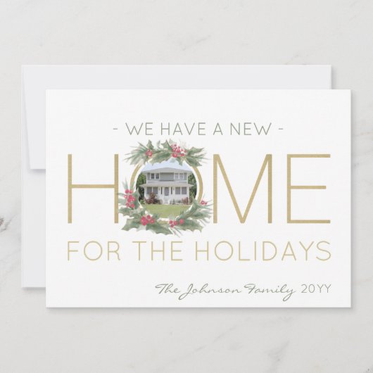 Nieuwe startfoto Kerstmis - Grote adreswijziging Feestdagenkaart (Voorkant)