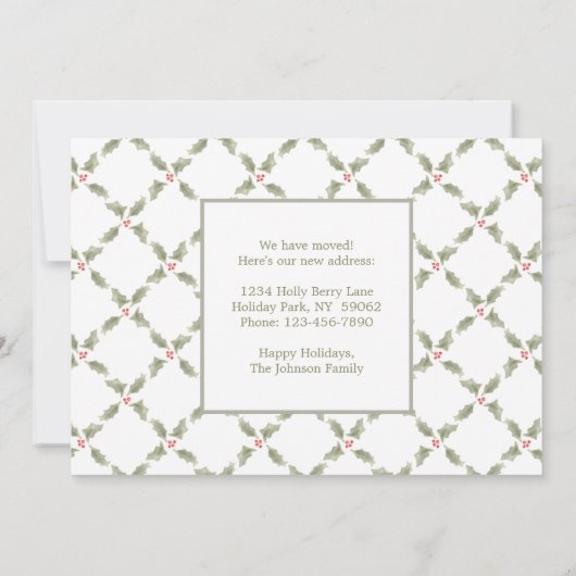 Nieuwe startfoto Kerstmis - Grote adreswijziging Feestdagenkaart (Achterkant)