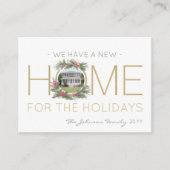 Nieuwe startfoto Kerstmis - Grote adreswijziging Informatiekaartje (Voorkant)