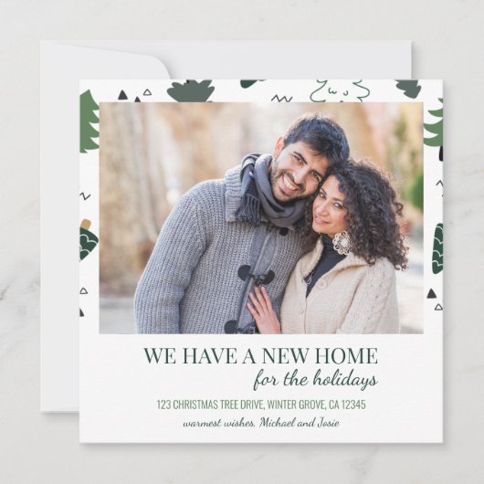 Nieuwe startfoto met kerstboom aankondiging (Voorkant)