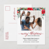 Nieuwe startfoto voor kerstvakantie feestdagenkaart (Voorkant / Achterkant)