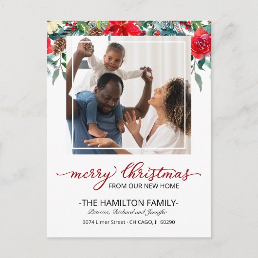 Nieuwe startfoto voor kerstvakantie feestdagenkaart (Voorkant)