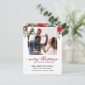 Nieuwe startfoto voor kerstvakantie feestdagenkaart (Staand voorkant)