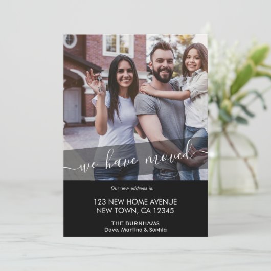 Nieuwe startfoto we hebben Elegant Script Black ve Aankondiging (Staand voorkant)