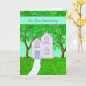 Nieuwe startkaart van één jaar Jubileum Kaart (Gele Bloem)