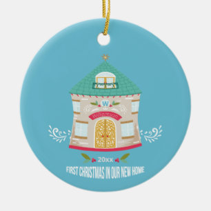 Nieuwe startkerst keramisch ornament