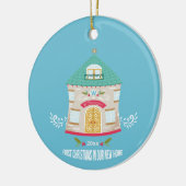 Nieuwe startkerst keramisch ornament (Links)