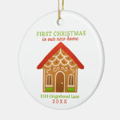 Nieuwe startkerst keramisch ornament (Links)