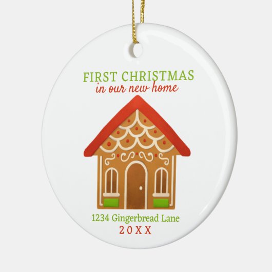 Nieuwe startkerst keramisch ornament (Links)