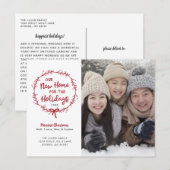 Nieuwe startkondiging voor kerstvakantie briefkaart (Voorkant / Achterkant)