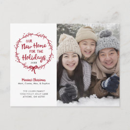 Nieuwe startkondiging voor kerstvakantie briefkaart