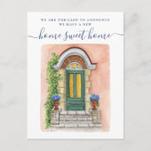 Nieuwe startkondiging voor startdeur (Home Sweet) Briefkaart (Voorkant)