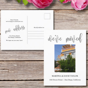 Nieuwe startpagina Foto Bewegingsaankondiging Briefkaart