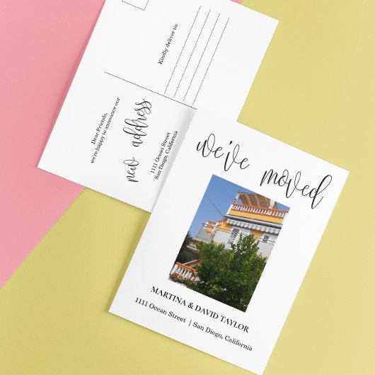 Nieuwe startpagina Foto Bewegingsaankondiging Briefkaart