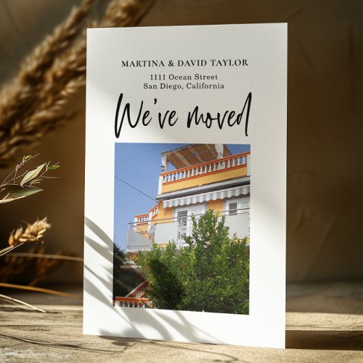 Nieuwe startpagina Foto Bewegingsaankondiging Briefkaart