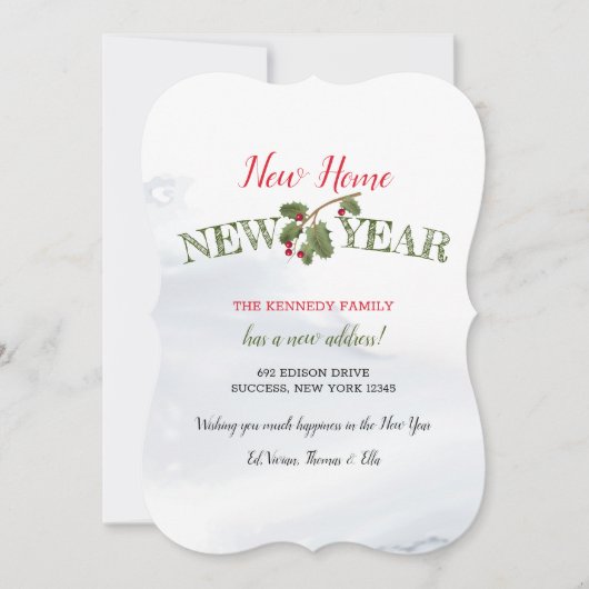 Nieuwe startpagina nieuwjaar vakantieaankondiging kaart (Voorkant)