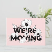 Nieuwe startpunt | Adreswijziging | Roze Bloemen (Staand voorkant)