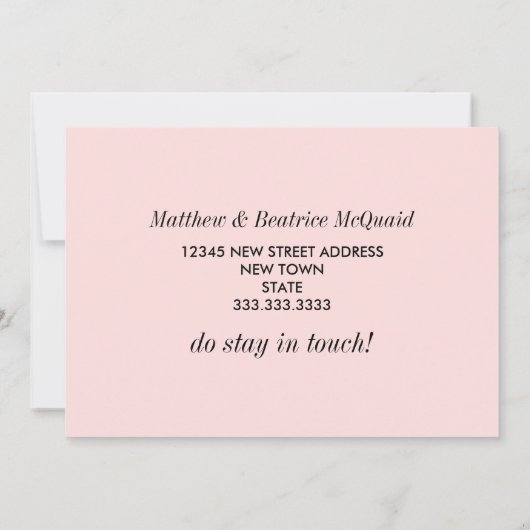 Nieuwe startpunt | Adreswijziging | Roze Bloemen (Achterkant)