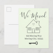 Nieuwe startpunt en belangrijkste bewegende aankon aankondigingskaart (Voorkant / Achterkant)