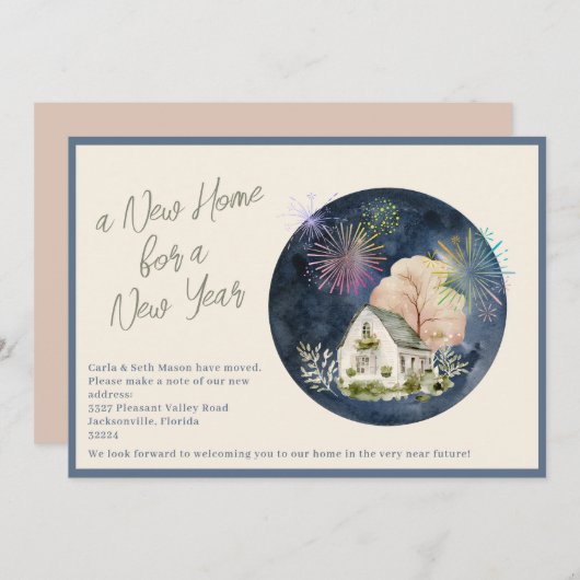 Nieuwe startpunt | Nieuwjaarsaankondiging Kaart (Voorkant / Achterkant)