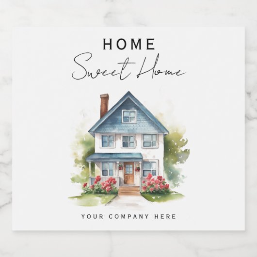 Nieuwe startpunt voor thuishuiseigenaars sparkling wijnetiket (Enkel label)