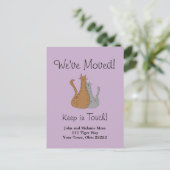 Nieuwe startpunt waarop we Tabby Cats hebben verpl Aankondigingskaart (Staand voorkant)