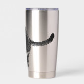 Nieuwe stemming van Curious Cat Geïsoleerde Drinkbeker (Achterkant)