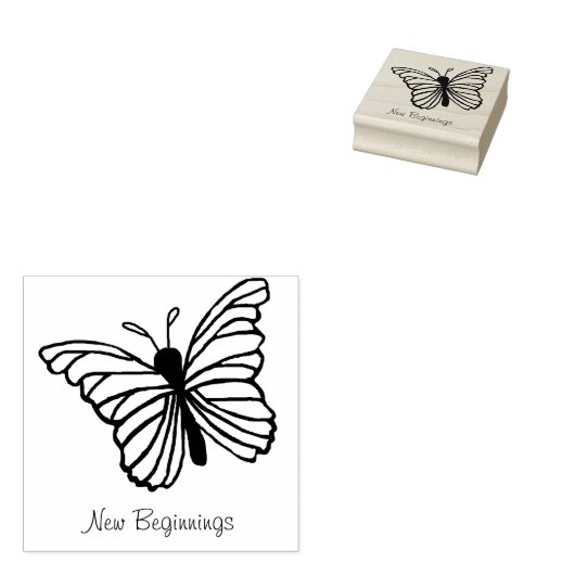 Nieuwe stempel van het Begin Butterfly Design rubb (Gestempeld)