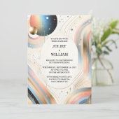 Nieuwe sterren Glam Bright Pastel Ombre Glitter Br Kaart (Staand voorkant)