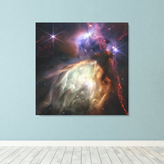 Nieuwe sterren vormen | Rho Ophiuchi | JWST Canvas Afdruk (Insitu (Houten vloer))