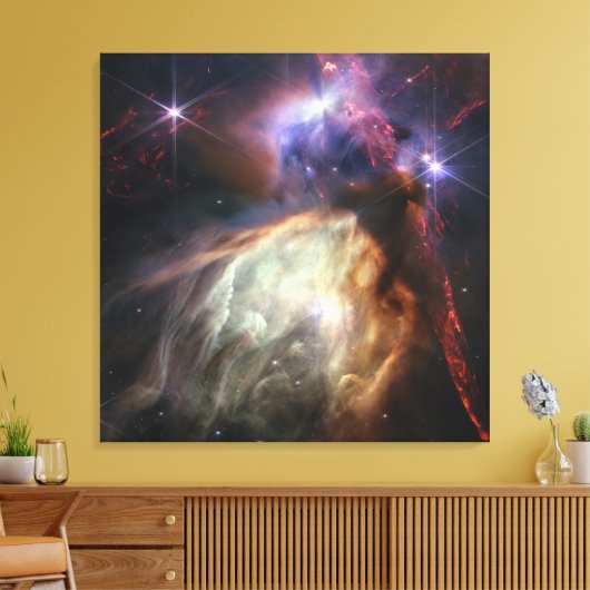 Nieuwe sterren vormen | Rho Ophiuchi | JWST Canvas Afdruk (Insitu (Woonkamer))