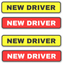Nieuwe Sticker van het bestuurdersteken (Waarschuw