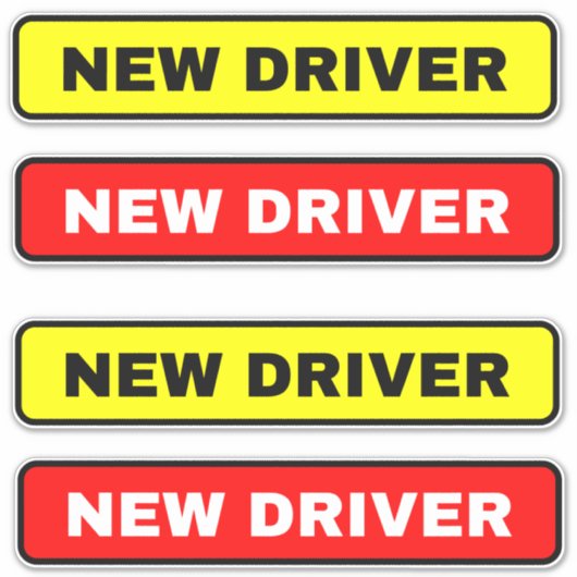 Nieuwe Sticker van het bestuurdersteken (Waarschuw (Voorkant)