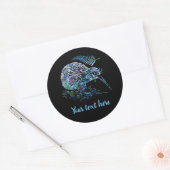  NIEUWE STICKER ZEALAND KIWI PAUA ROUND (Envelop)