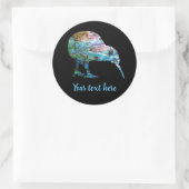 NIEUWE STICKER ZEALAND KIWI PAUA ROUND (Tas)