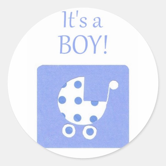 Nieuwe Stickers voor de bekendmaking van Baby Boy (Voorkant)