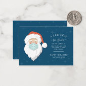 Nieuwe stop voor Kerstman We zijn verhuisd Kerstve Notitiekaartje (Voorkant / Achterkant in situ)